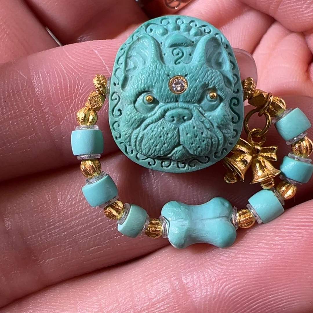 绿松石戒指18K金镶嵌戒指