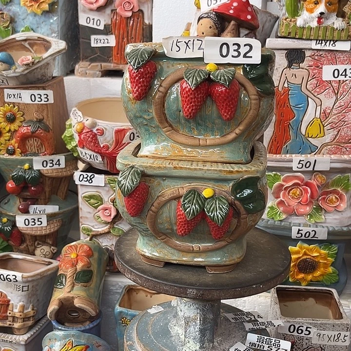 粗陶材质多肉花盆