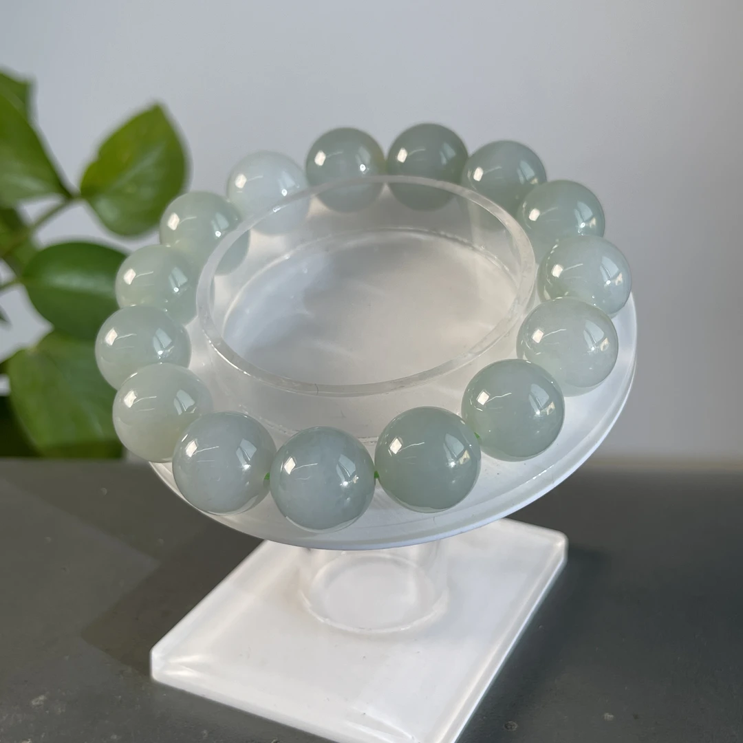 JGB13-129  天然缅甸A货翡翠  翡翠手串