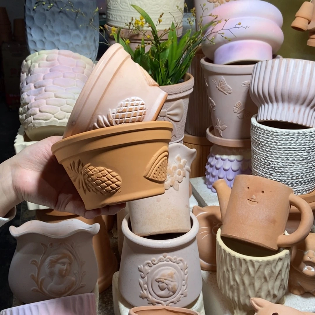 15×8水果矮盆 雾化+红陶2个