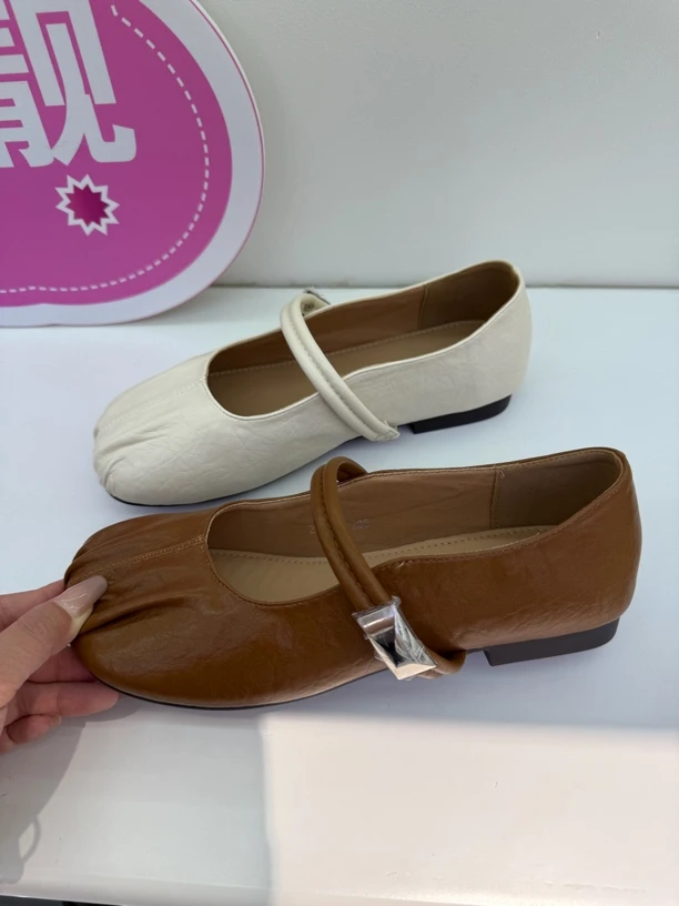 夏季低跟方头纯色薄款粗跟单鞋291-28