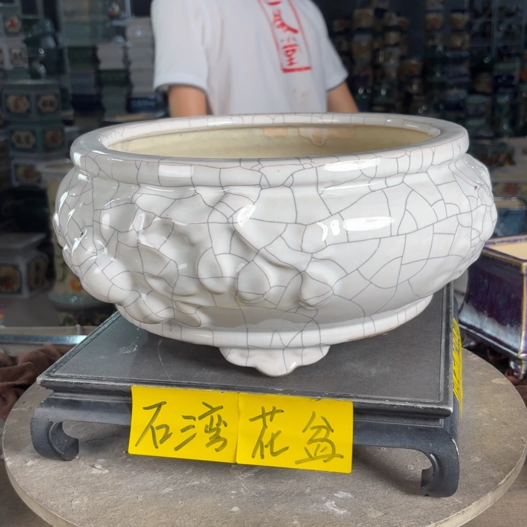 一风堂石湾花盆 内26*12气孔