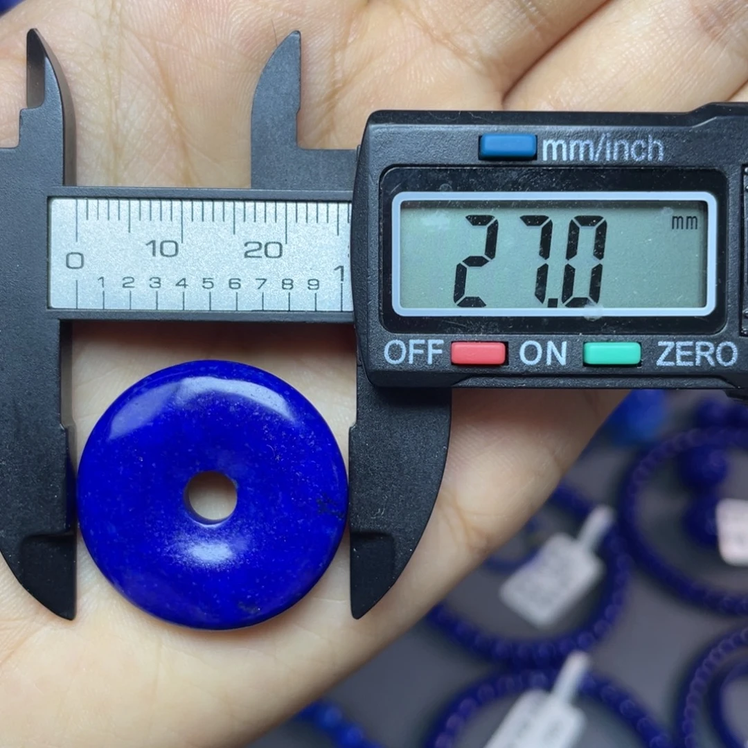青金石未镶嵌27mm平安扣吊坠
