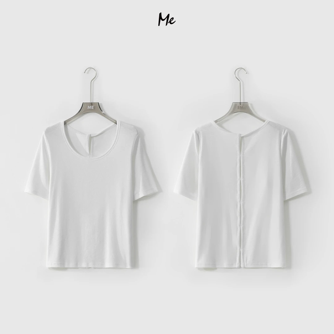 ME【冰感土豆泥T】Q弹超柔透气显瘦舒适时尚百搭短袖T恤MESS4636