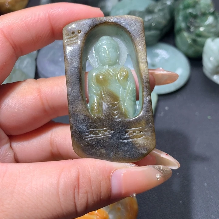 翡翠未镶嵌颈饰保真天然A货翡翠