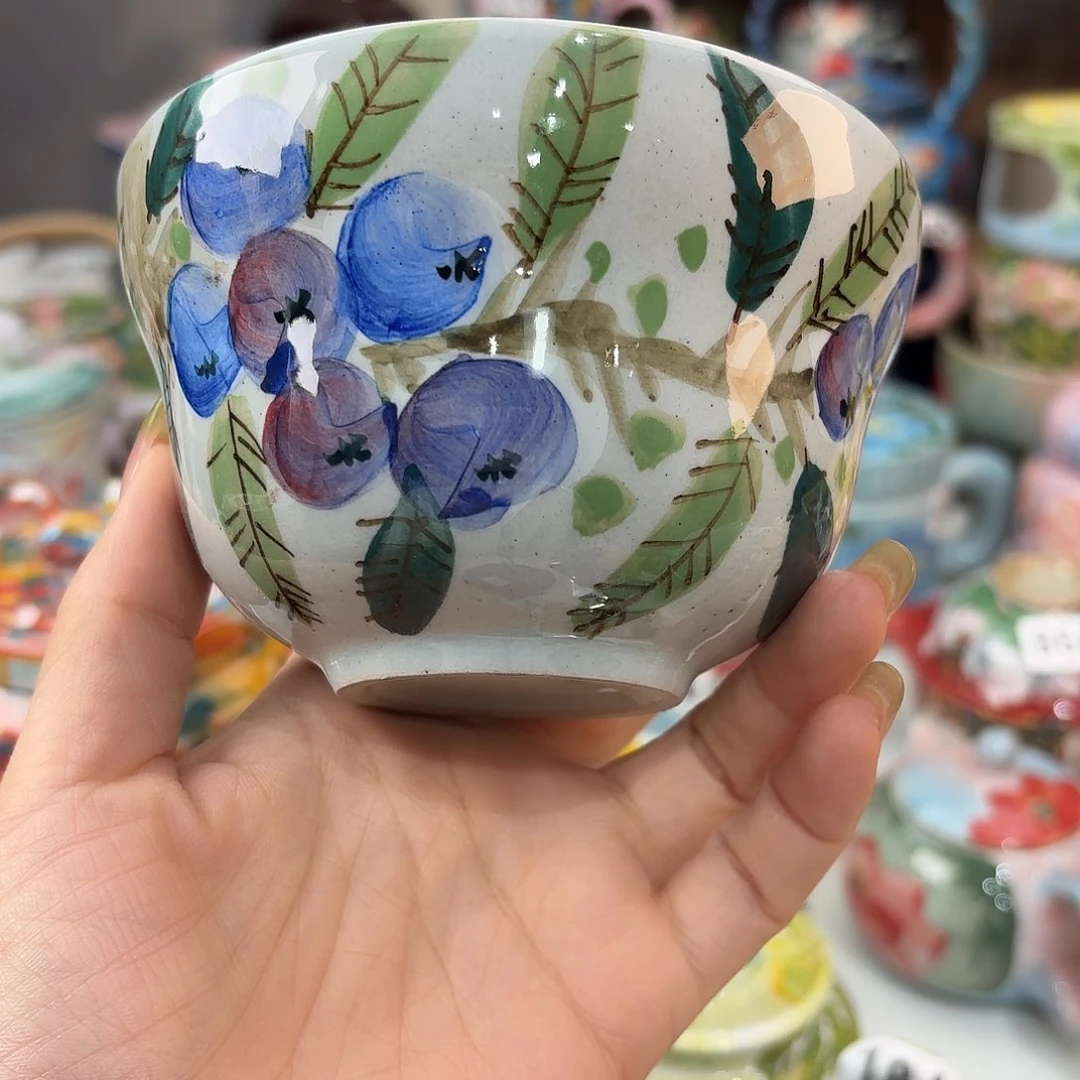 瓷片景德镇手绘高温釉下彩陶瓷茶具