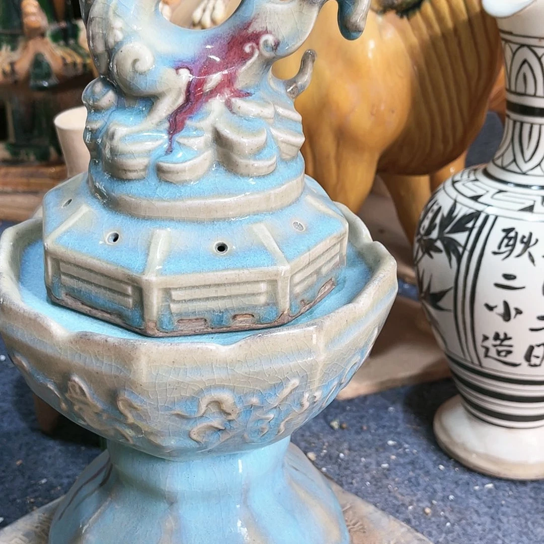 瓦当摆件摆件茶桌茶台陶瓷恒*