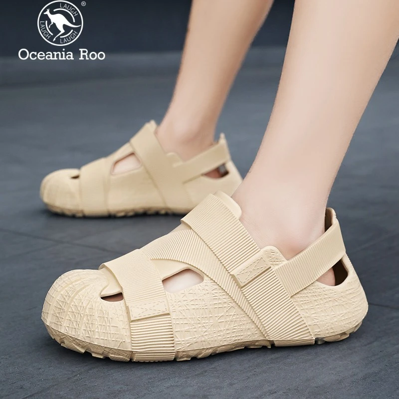 洞洞拖鞋男士款增高厚底防臭防滑eva户外软底凉鞋夏季透气痞帅