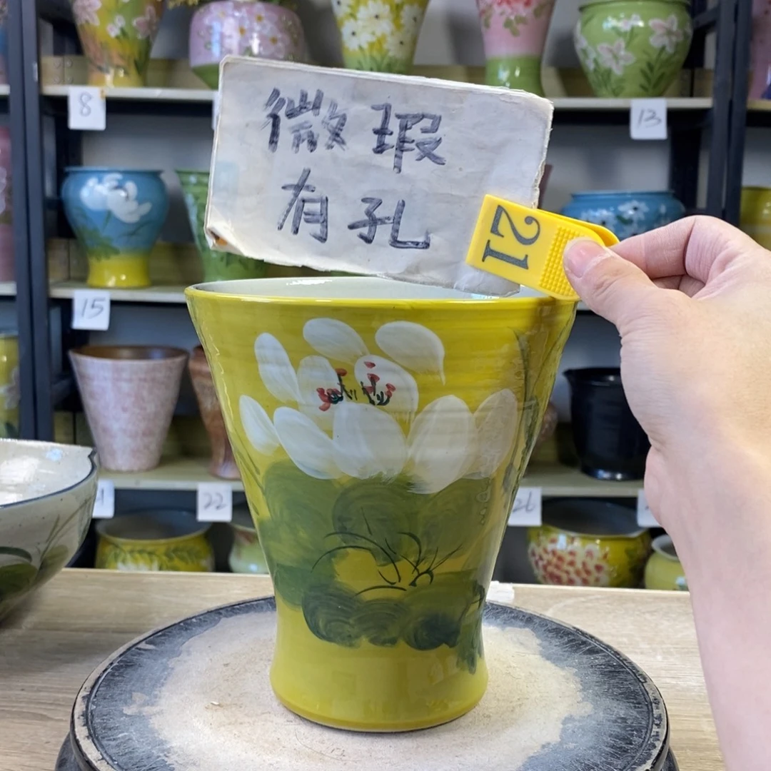 景德镇手工手绘陶瓷花盆