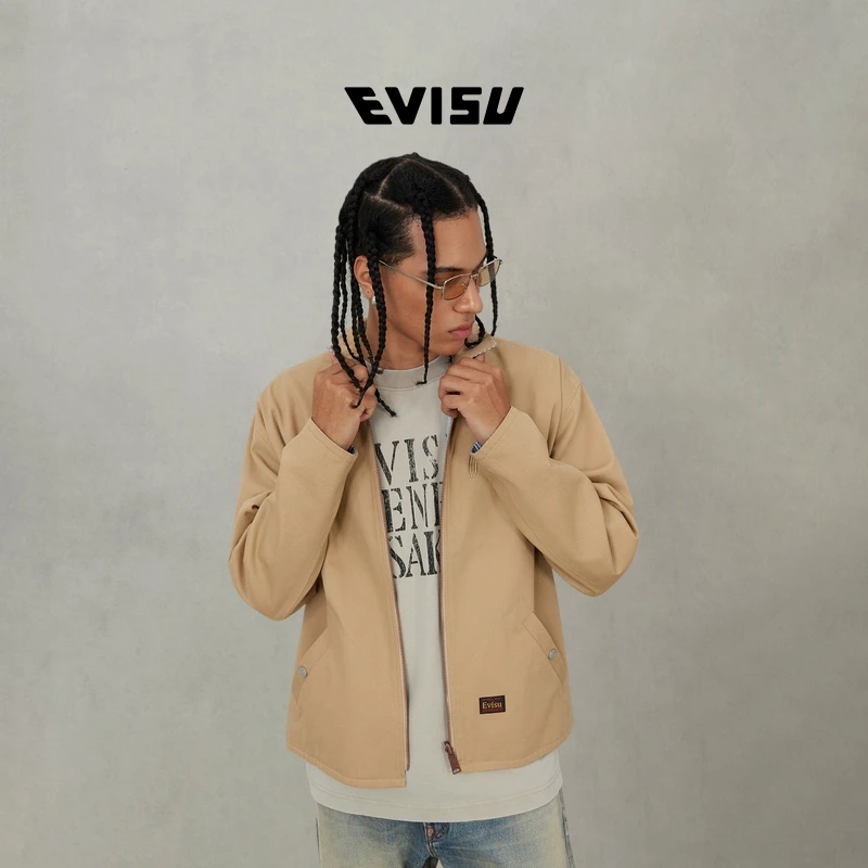 EVISU福神 2025秋男海鸥刺绣双面工装外套2EAEJM5JK6010XXCT
