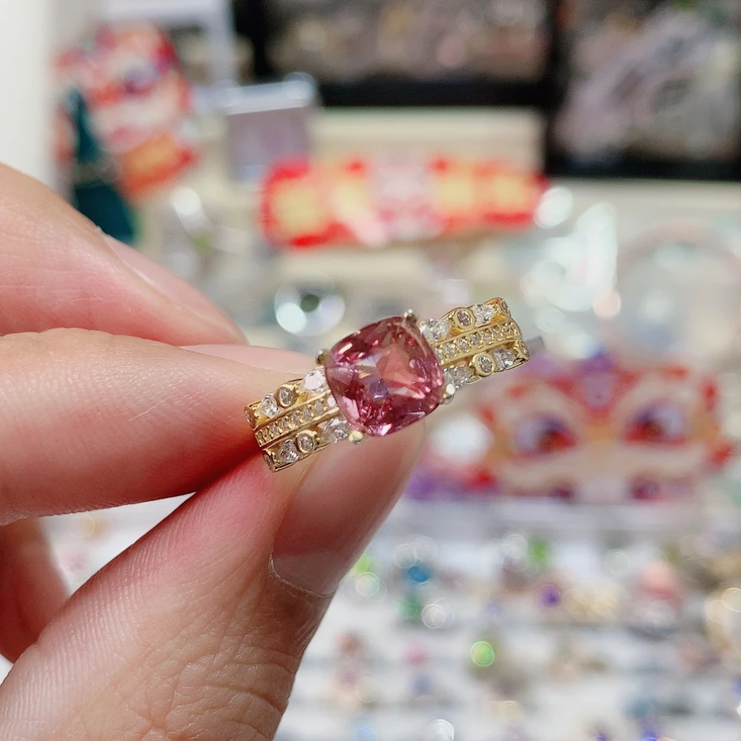 碧玺戒指戒指银S925镶嵌