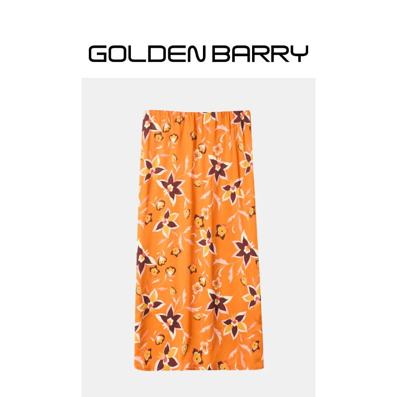 GOLDENBARRY【6.18】310146度假风花卉印花半身裙