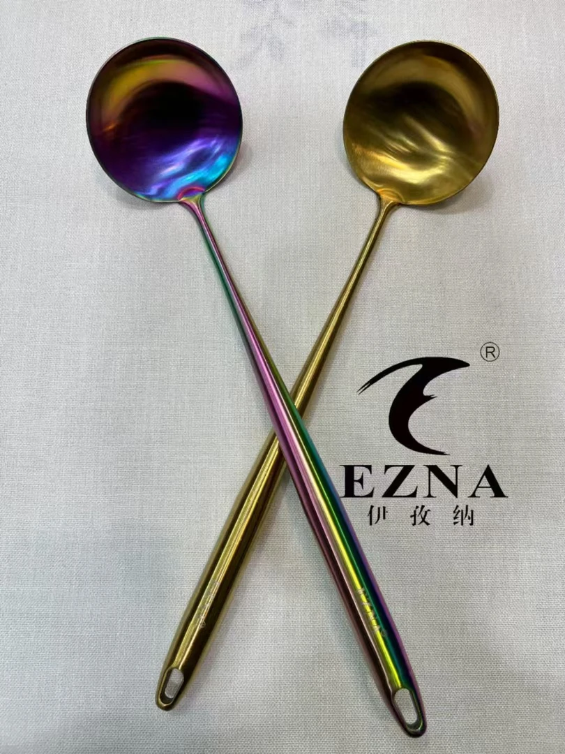 家用炒菜勺不锈钢长柄