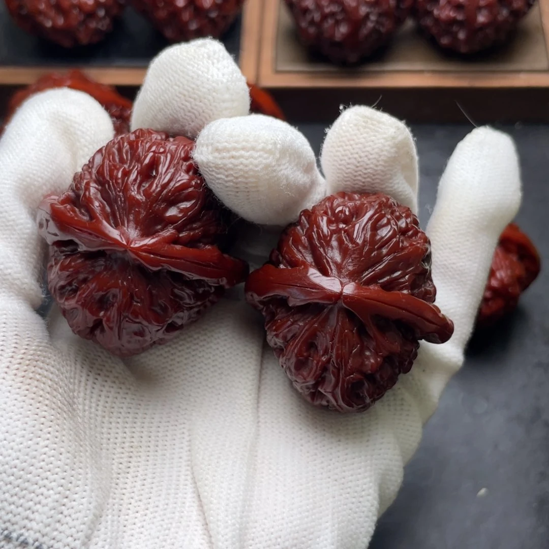 吊坠文玩核桃白狮子