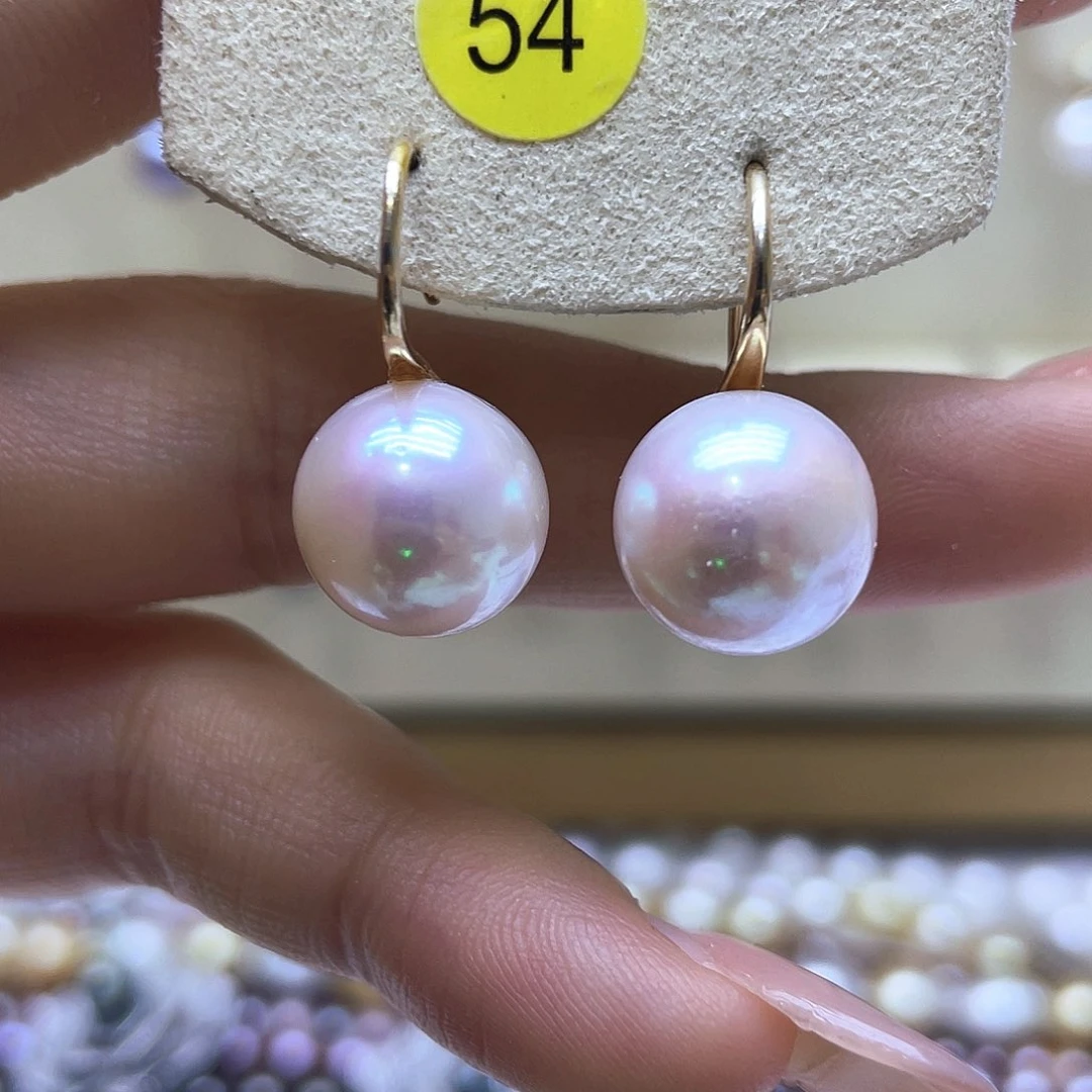 淡水珍珠耳饰银S925镶嵌