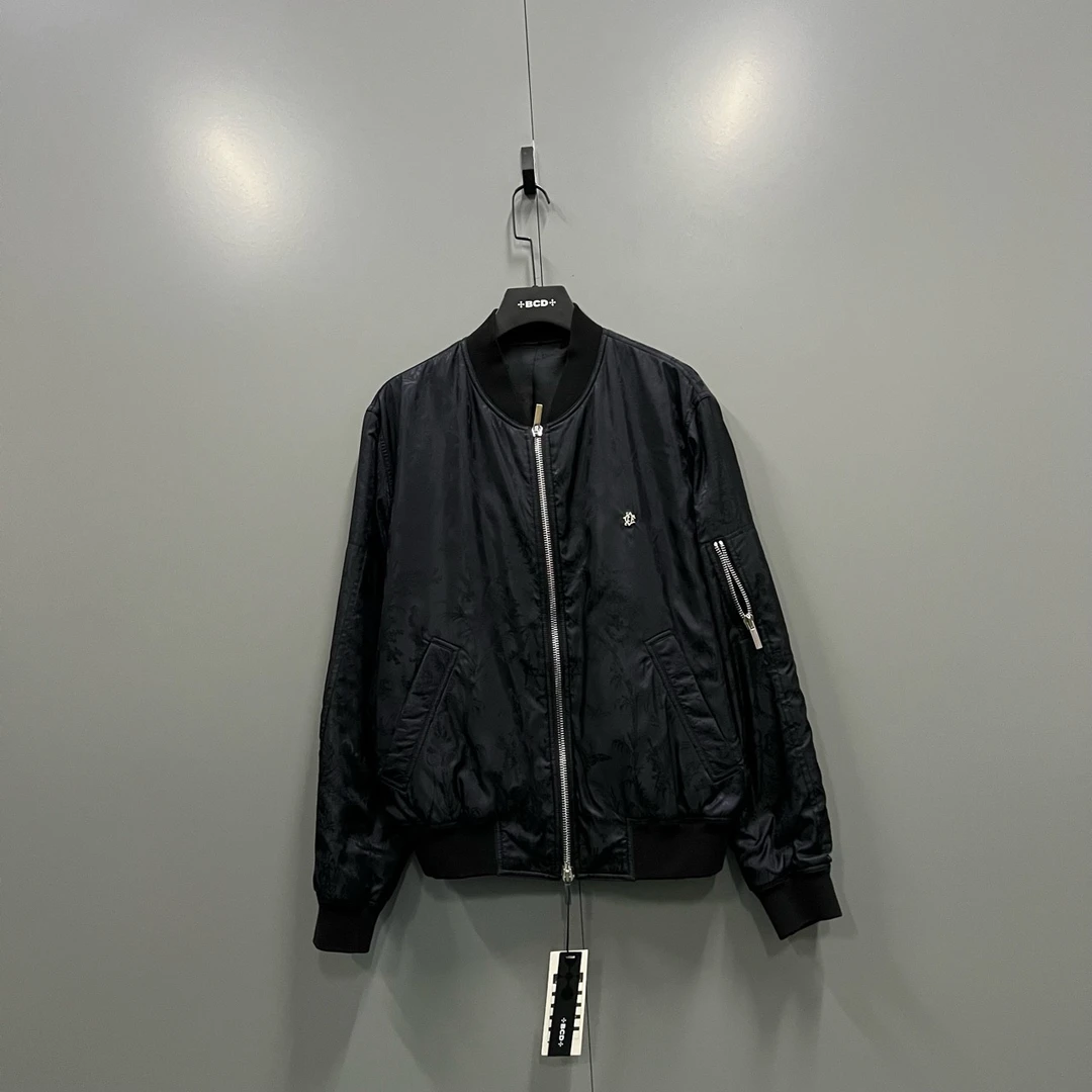 99新 DIOR/迪奥 暗纹花卉MA1夹克 52码/bc012069