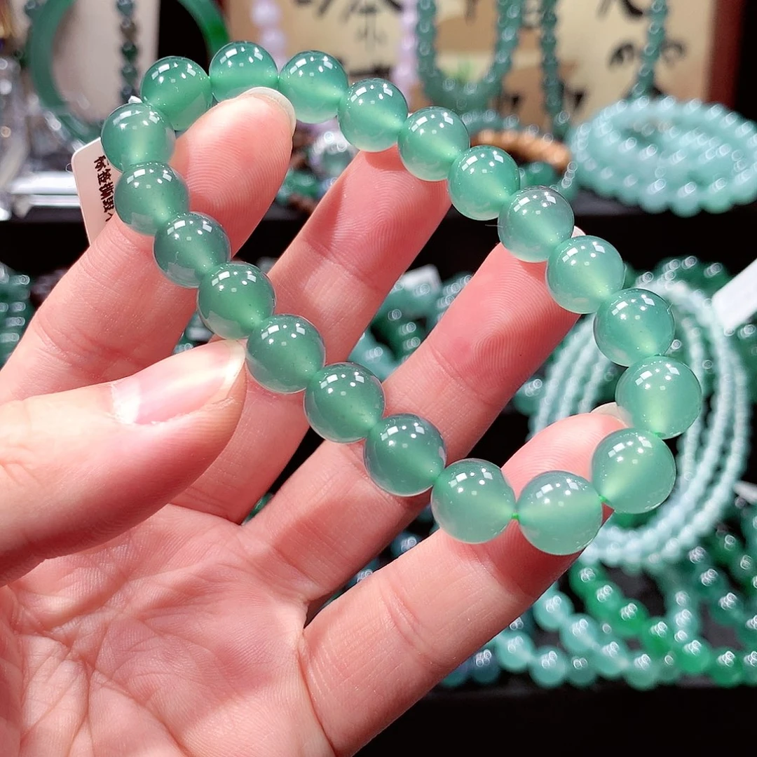 翡翠未镶嵌手链卡9.8