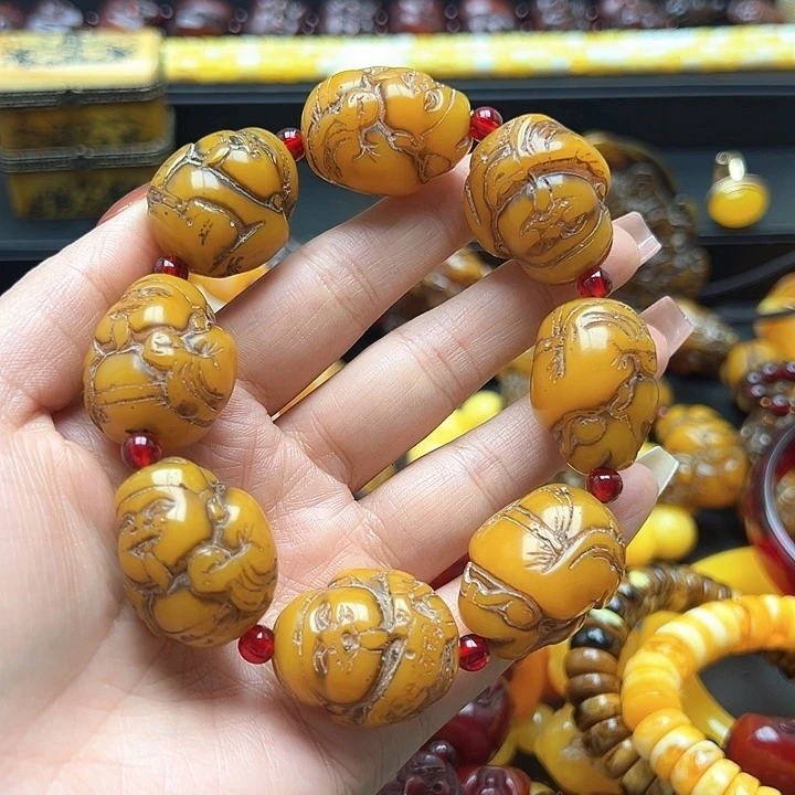 琥珀未镶嵌颈饰手串