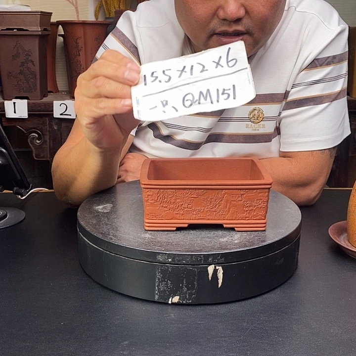 紫砂花盆货号一只QM151