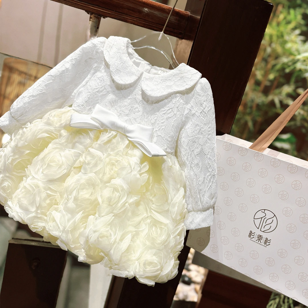 婴儿礼盒套装送礼高档女童洋气公主裙冬装连衣裙生日礼物送人高端