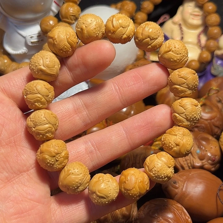 手串/手链橄榄核猴头金蟾扇子