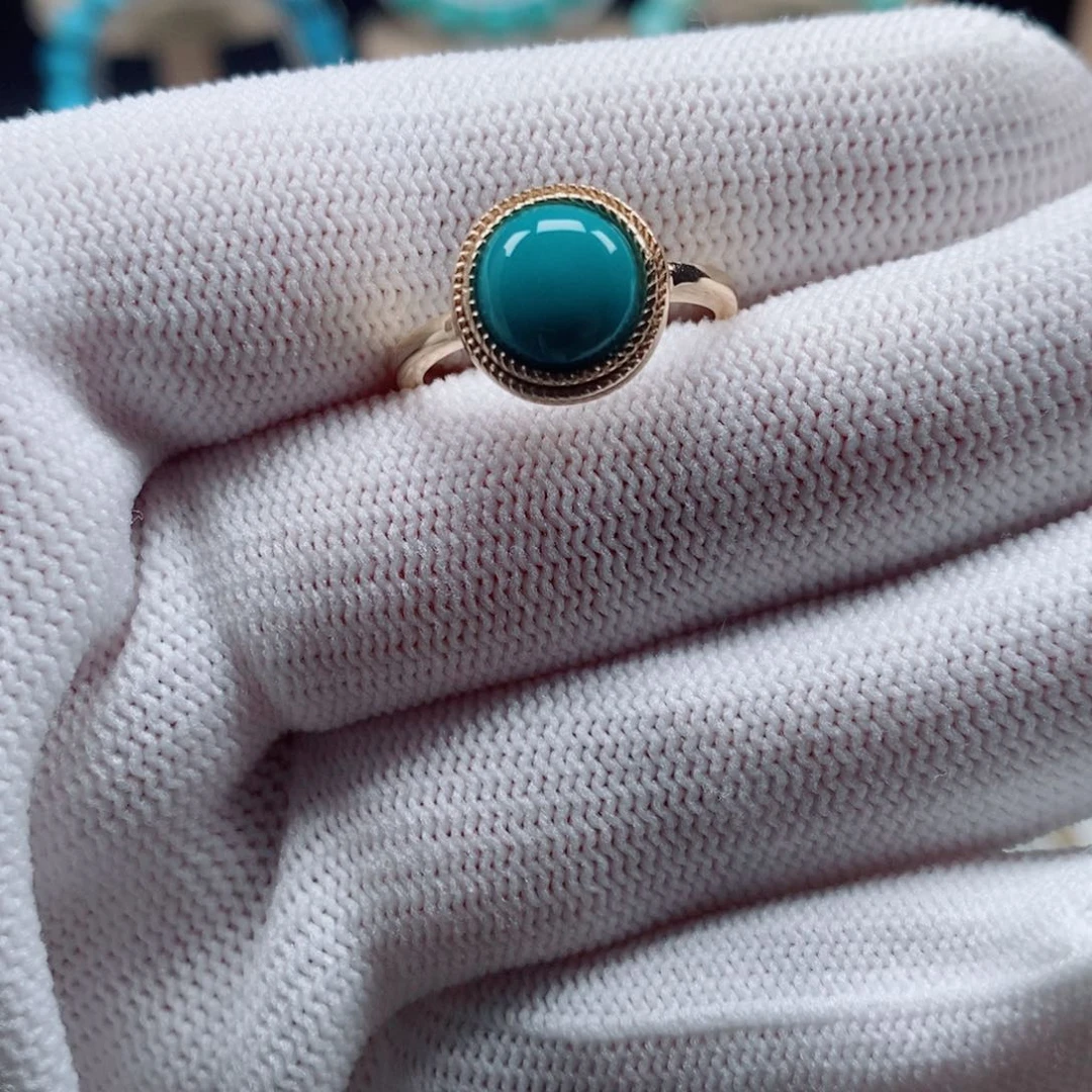 合金绿松石手串戒指