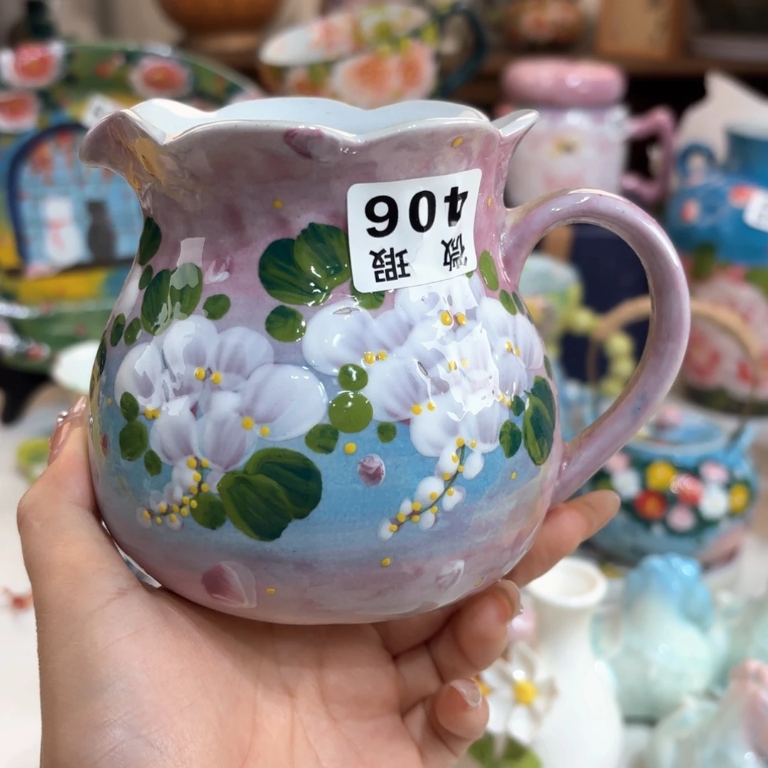 景德镇手绘高温釉下彩陶瓷茶具
