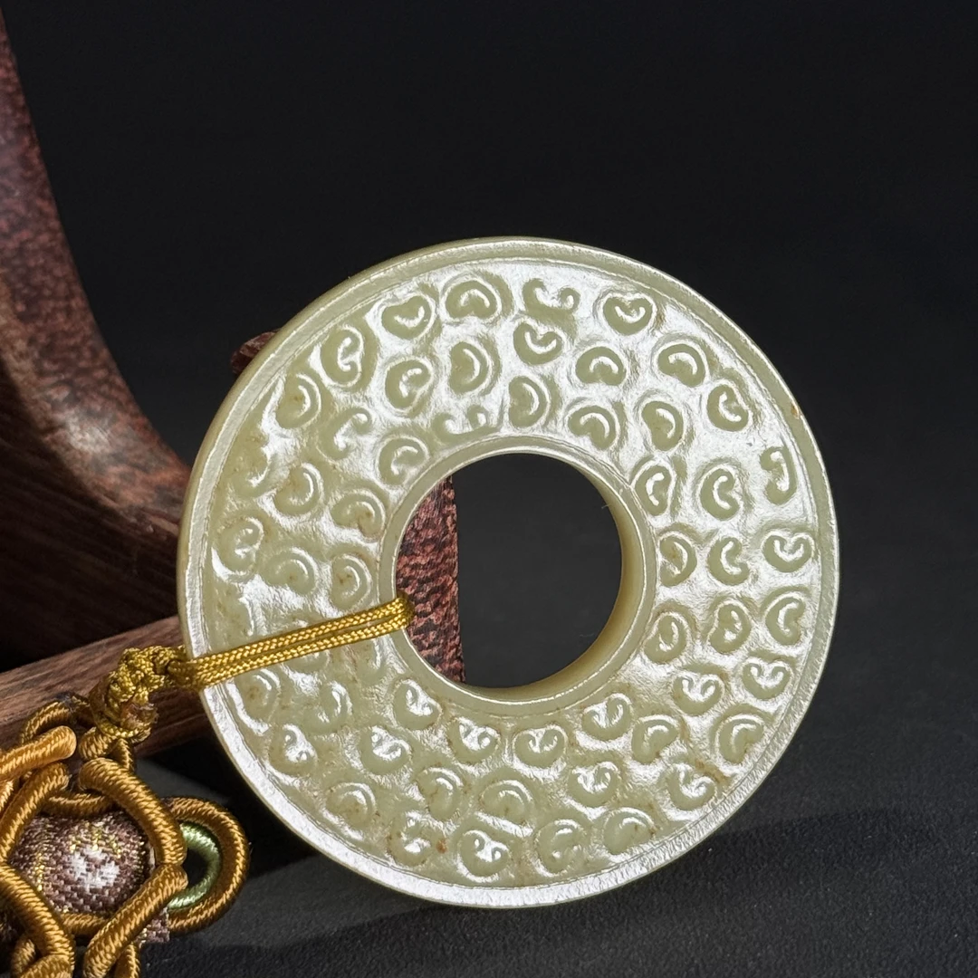清早期黄玉元宝纹玉壁-HBG15864