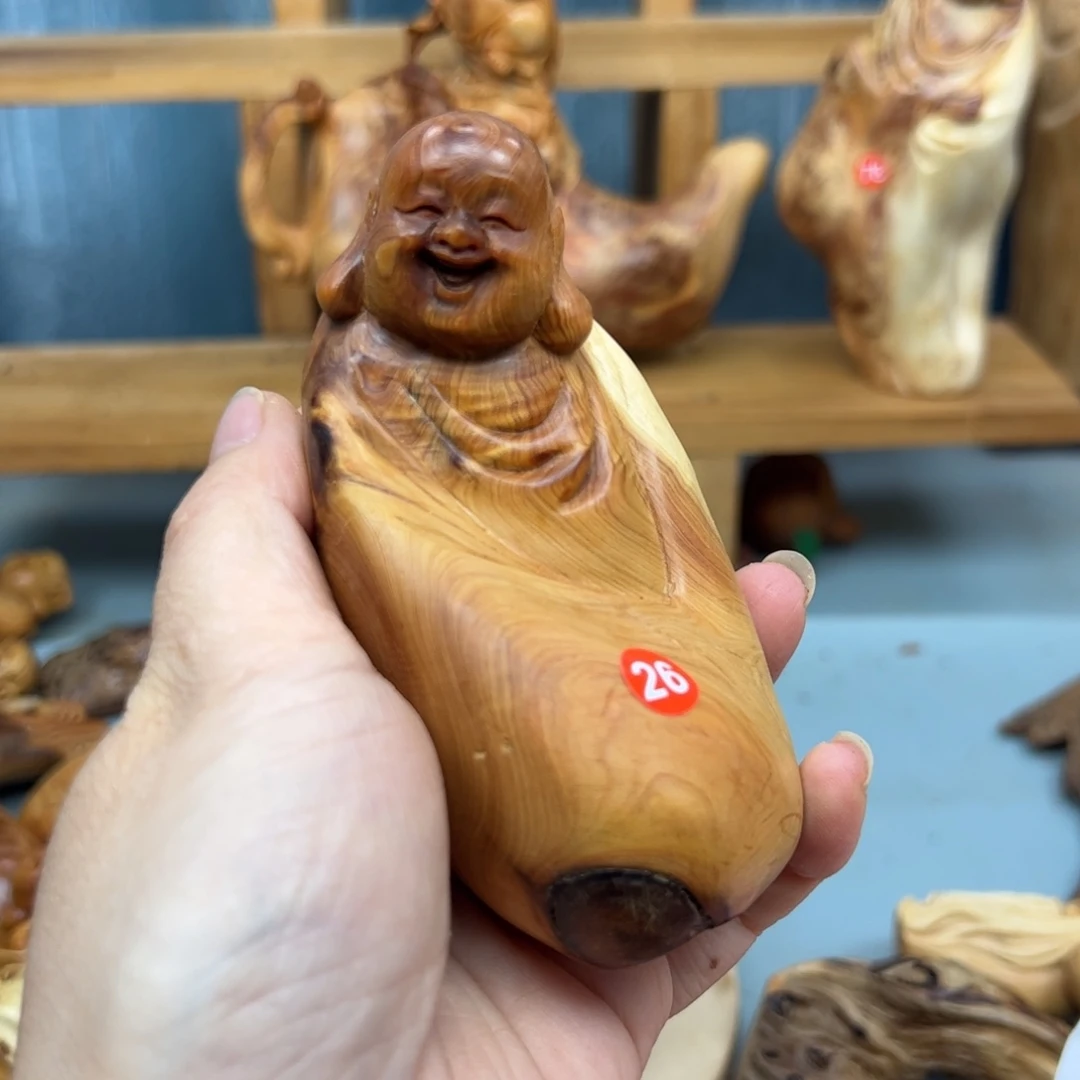 如***影木崖柏木摆件手把件