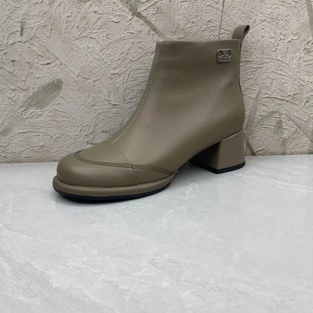 短靴女靴子 羊皮 B3633新店