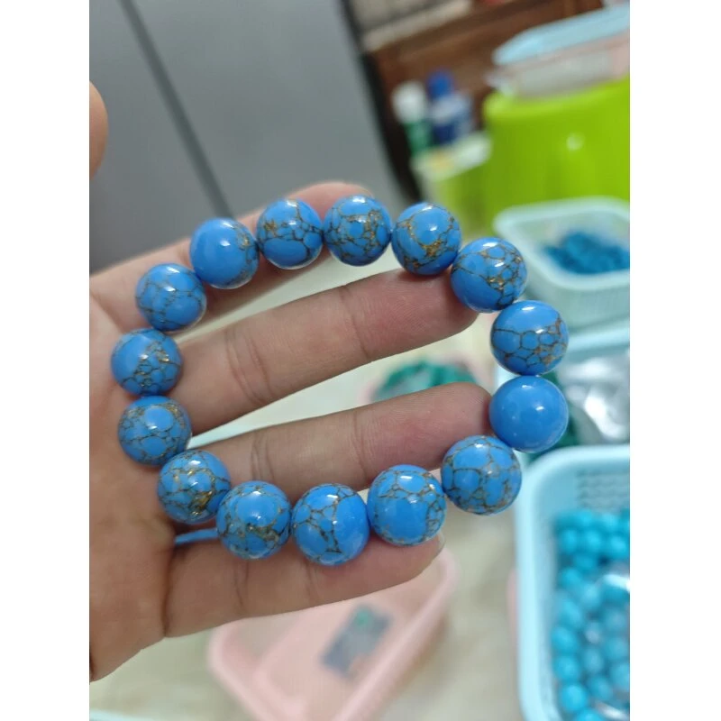 Q31蓝金线14MM手串