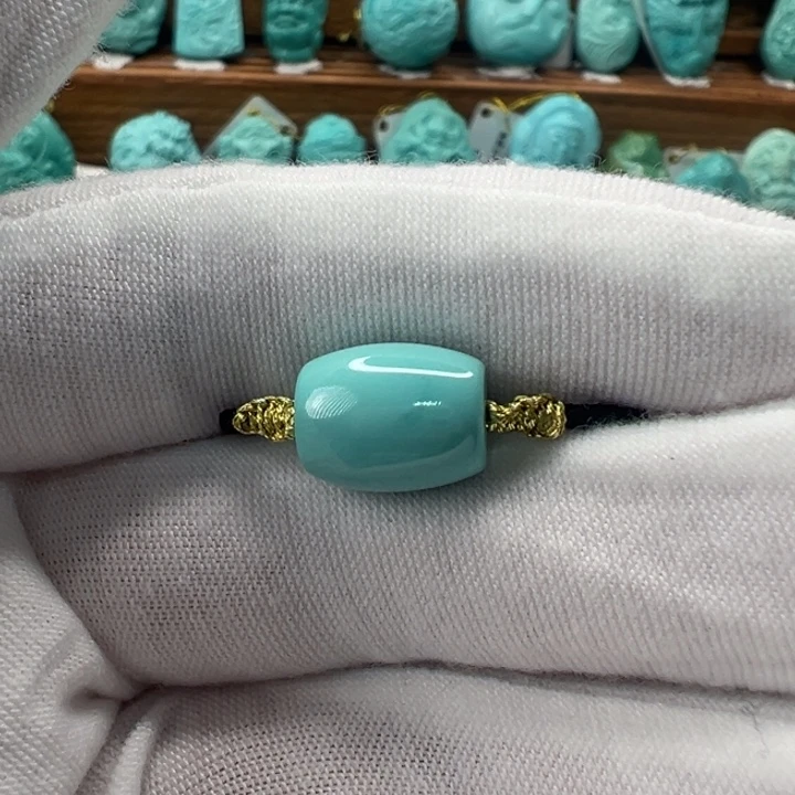 绿松石未镶嵌直切珠9.2mm