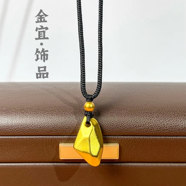 合金吊坠 许愿石实心立体复古轻奢吊坠