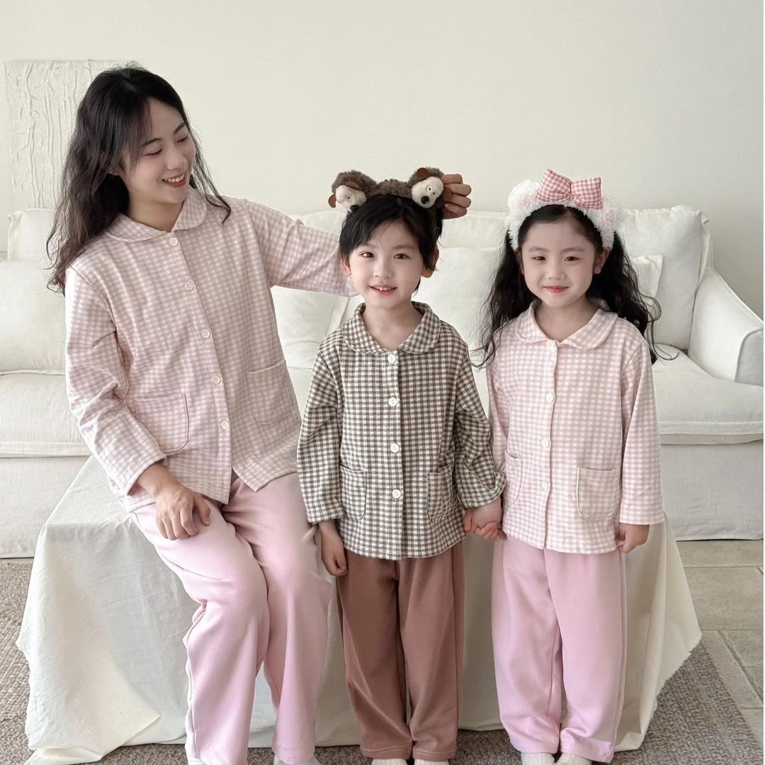 【美拉德色系】暖暖绒亲子睡衣儿童秋冬季加厚家居服套装男女童开衫