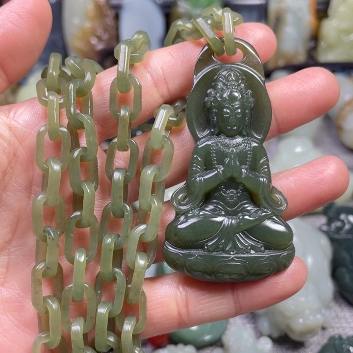 和田玉未镶嵌挂件