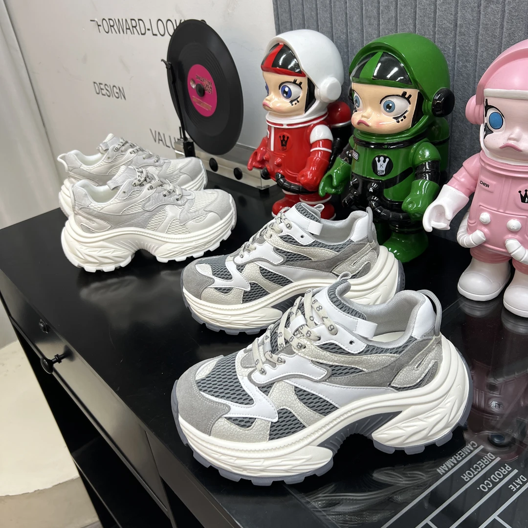 【曼曼】原创设计“数字密码”2025厚底透气增高老爹潮鞋休闲鞋