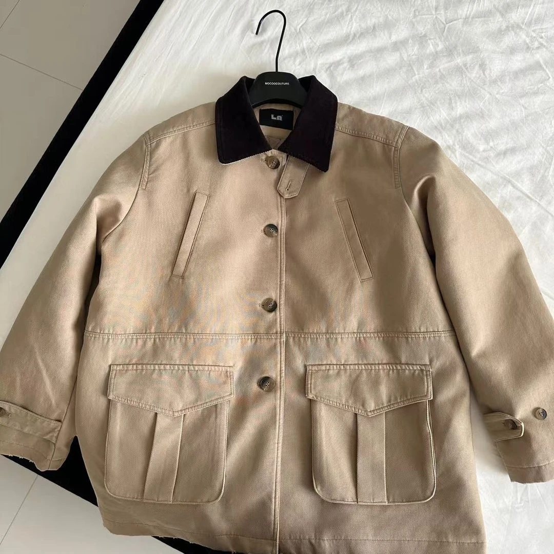 LA  宽松版 廓形 机能风 工装 棉服外套 25761