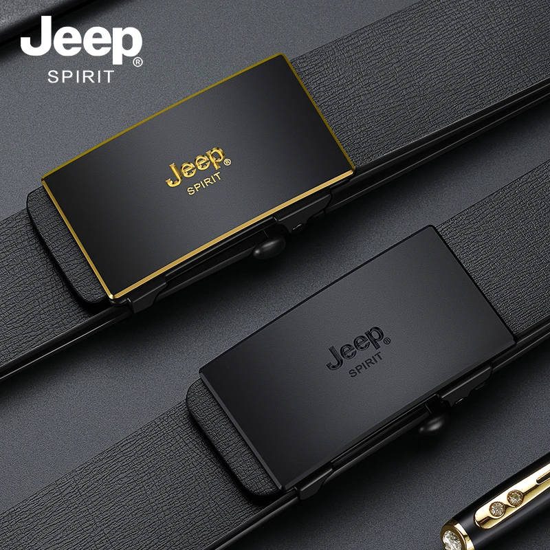 JEEP SPIRIT吉普内穿新款无牙无孔自动扣皮带男士休闲裤带男腰带