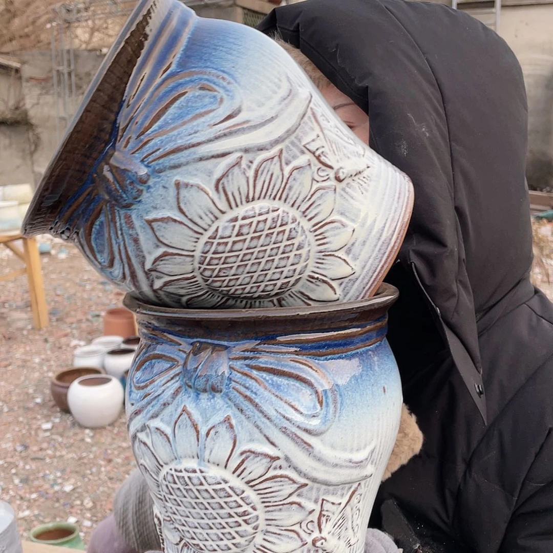 红陶王嫂花盆0116-265