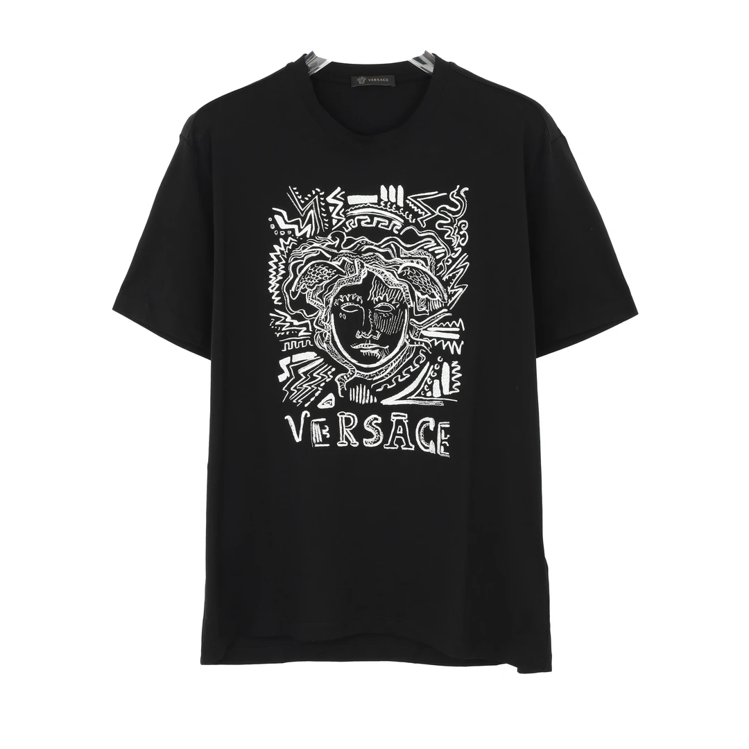 未使用 VERSACE/范思哲 男士圆领短袖T恤A78927 A224589 A008