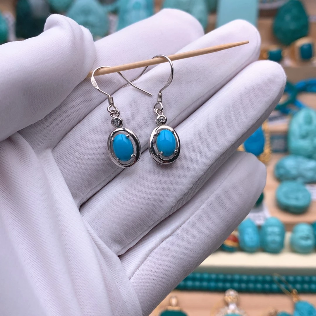 绿松石银S925镶嵌珠宝奇石