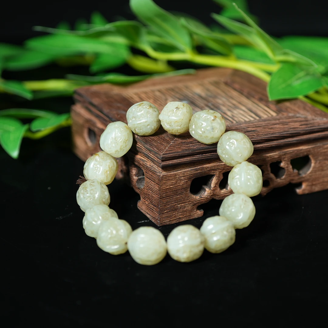 清代和田玉核桃型手串【华豫之门】NABZA241228034