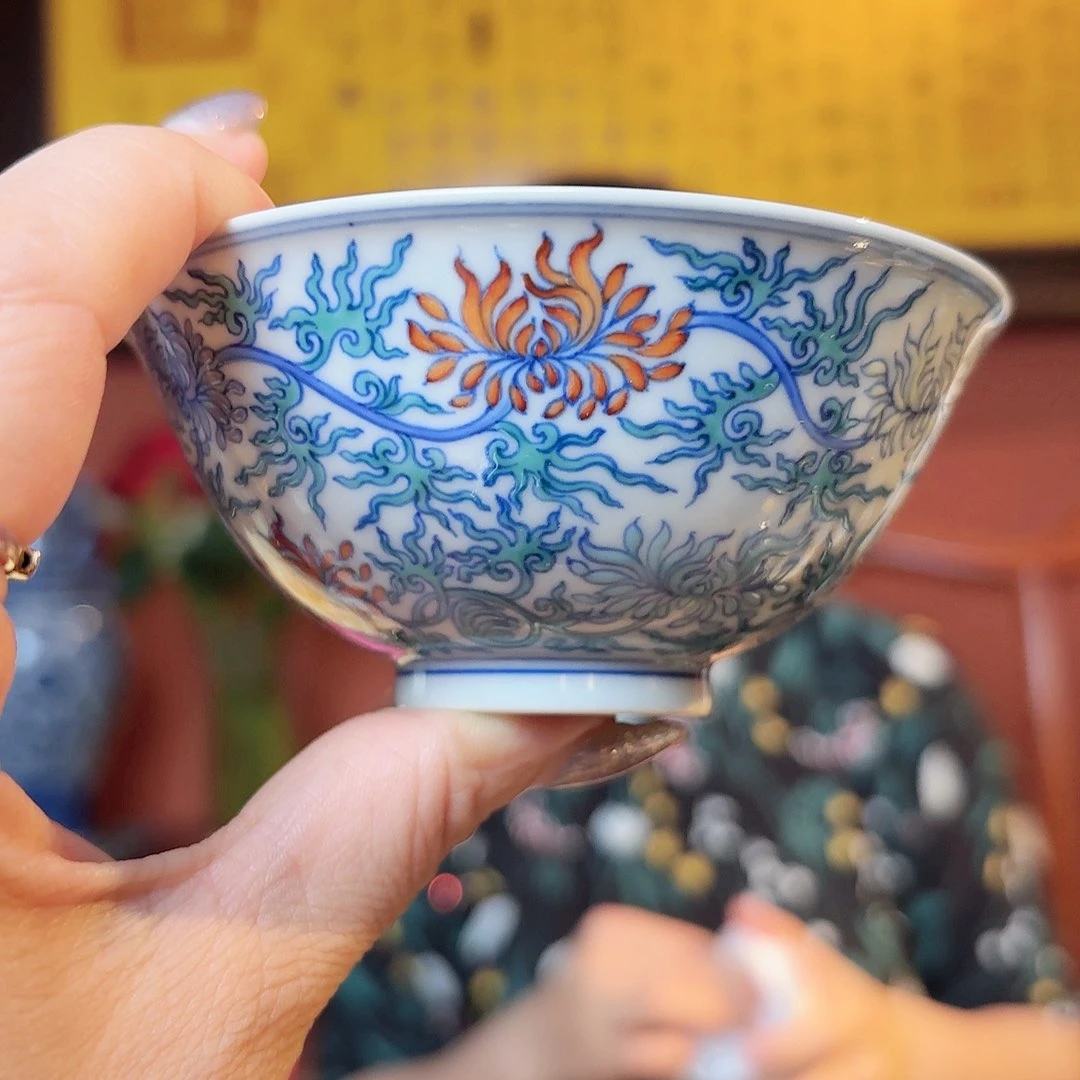 斗彩小瑛窑主人杯