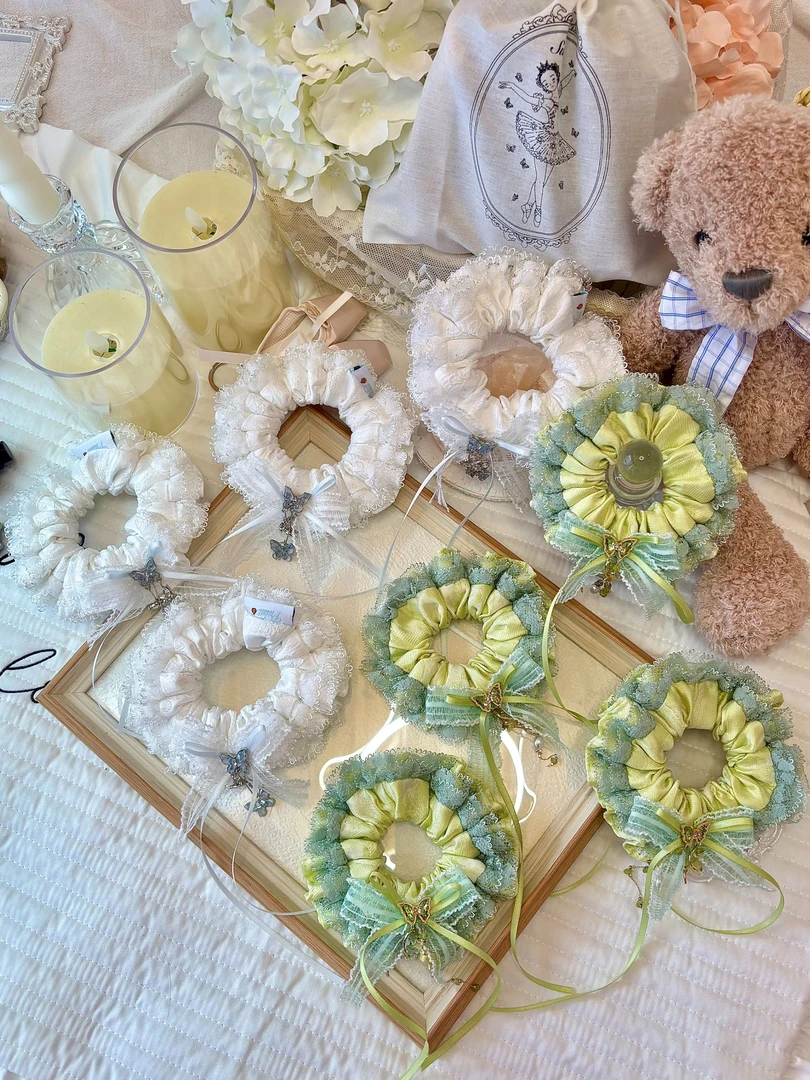 糯米橙原创自制《白娘子与小青》仙气重工大肠发圈 清新发饰百搭