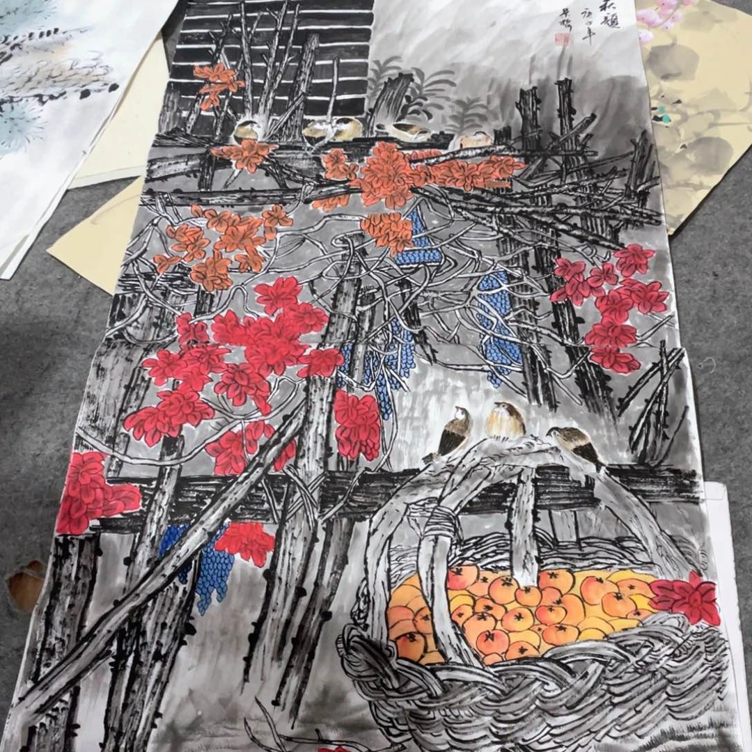 国画国画作品画心一张