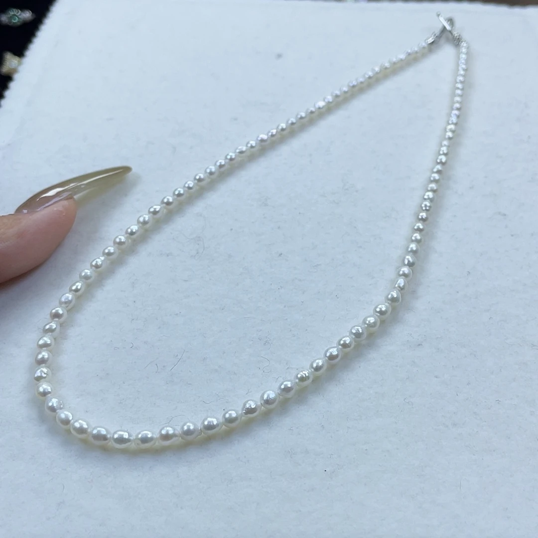 淡水珍珠手链或项链330银S925镶嵌
