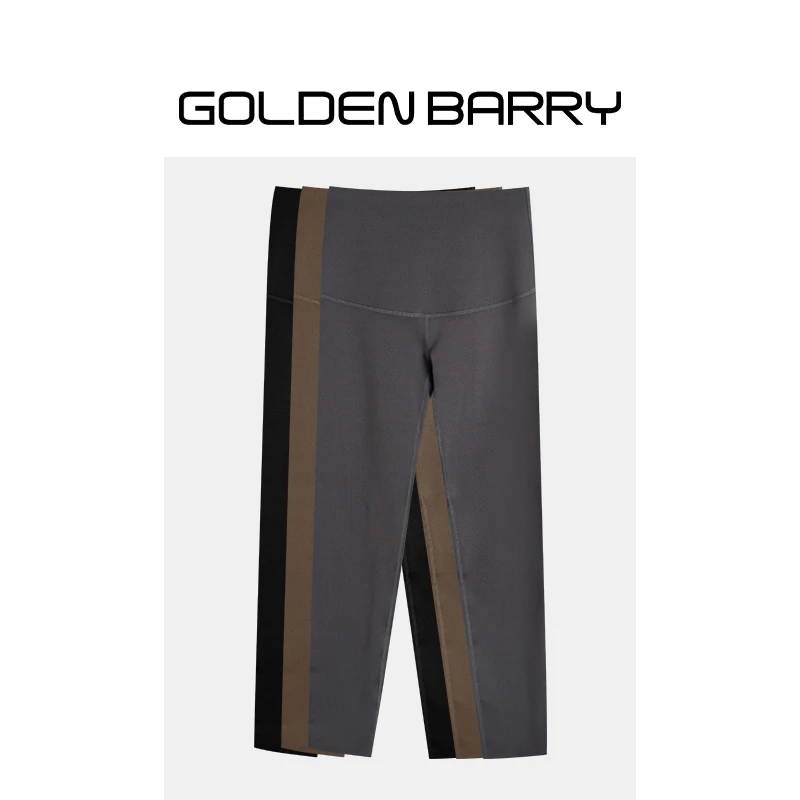 GOLDENBARRY|531003洋气百搭薄款弹力打底裤黑色外穿高腰紧身裤