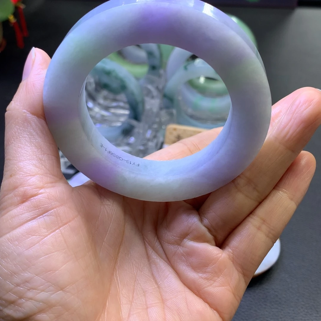 未镶嵌手镯定制翡翠青*