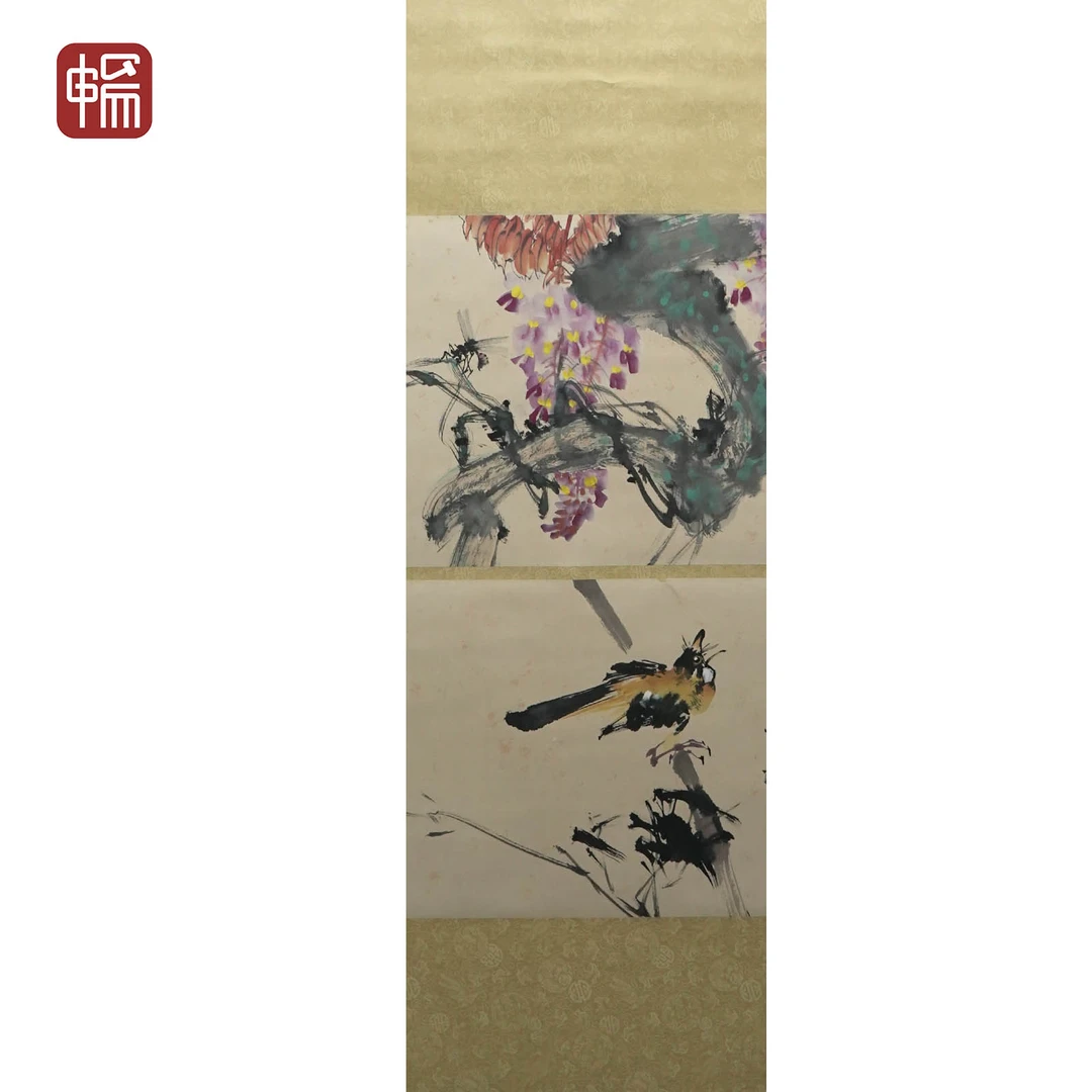 B188 近现代《花鸟》赵叔仪68*45(2.75)纸本立轴 YQ