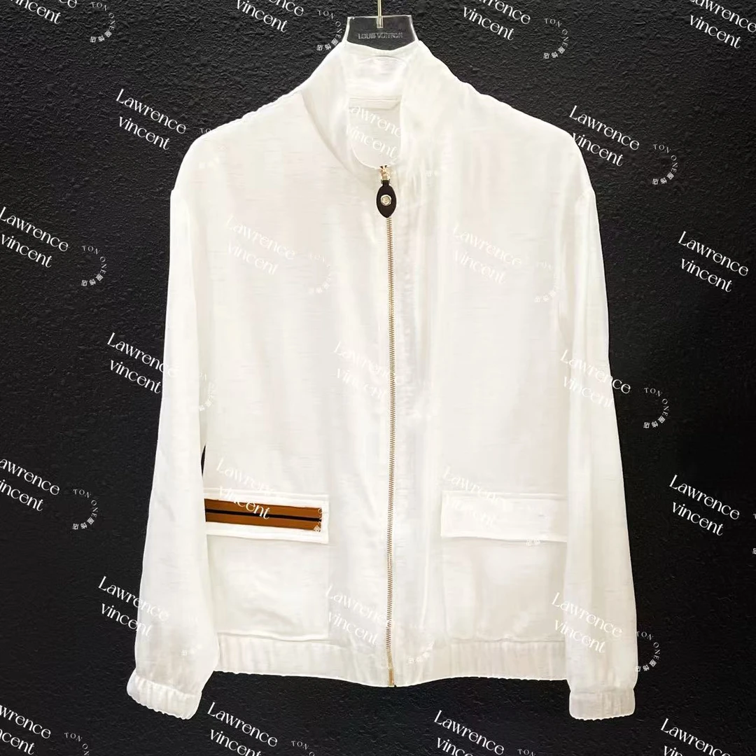 简约亚麻森系外套冰感透气百搭潮流夏季限定立领夹克长袖J517